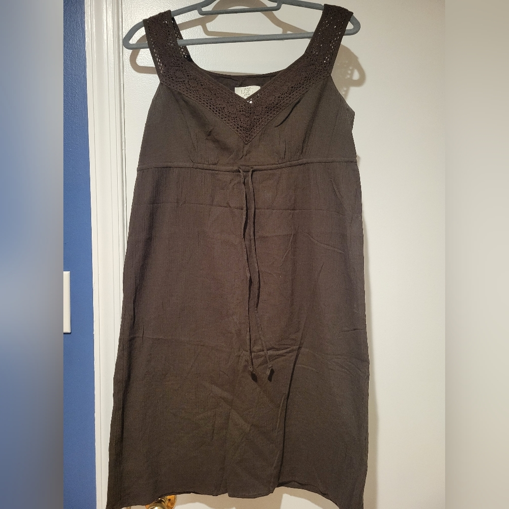 Loft Medium Petite Brown Sleevless Dress